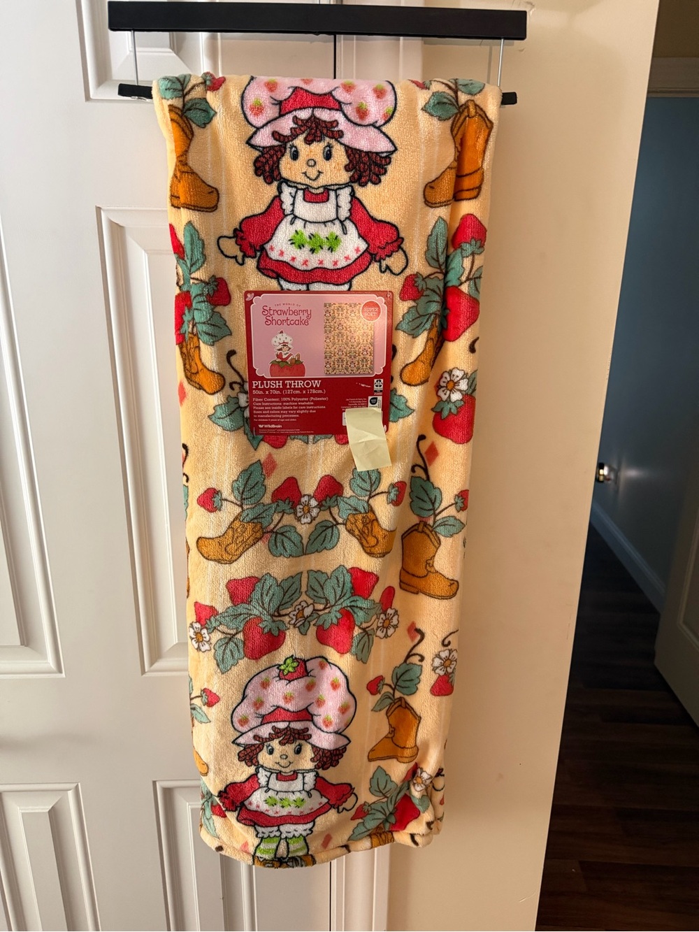 New Release Strawberry Shortcake Plush Throw Blanket with Cowboy Boots